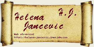 Helena Jančević vizit kartica